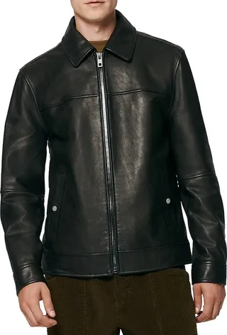 Rockaway Leather Zip Jacket