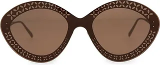 99MM Reverse Cat Eye Shield Sunglasses