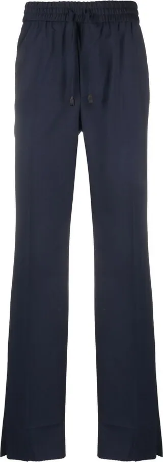 Straight-Leg Drawstring Trousers