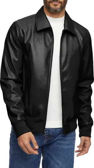 Smooth Faux Leather Jacket