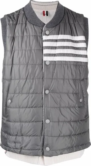 4-Bar quilted padded gilet