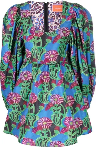 Dolly puff-sleeve dress