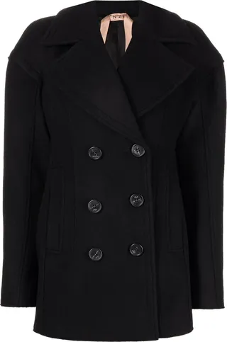Double-Breasted Virgin Wool-Blend Coat