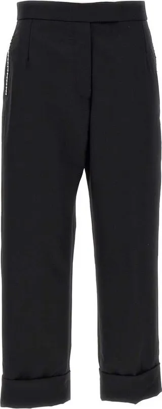 Thom Browne Pearl Detail Cropped Pants