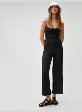 Wide Leg Spaghetti Strappy Jumpsuit