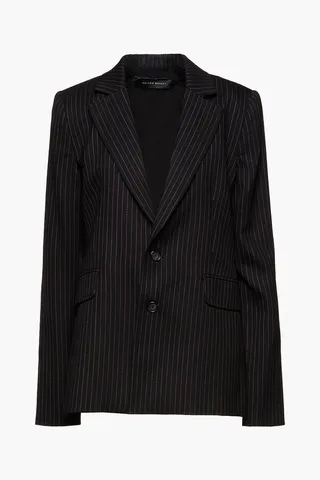 Darter button-detailed pinstriped wool-blend blazer