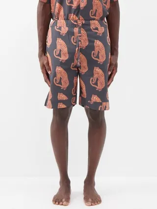 Tiger Printed Pyjama Shorts