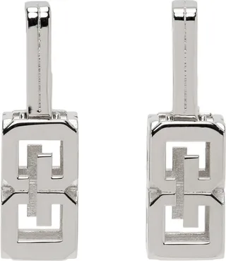 Givenchy Silver G Cube Earrings