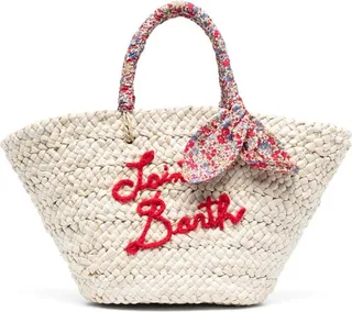 Logo-Embroidered Beach Bag