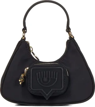 Eyelike Pocket Top Zip Shoulder Bag