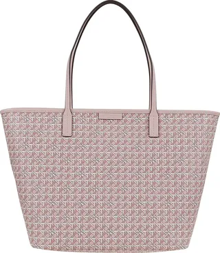 Coated Canvas Zip Tote