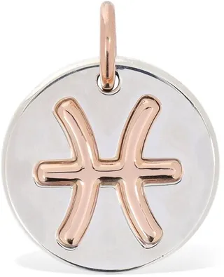 9kt Rose gold & silver Pisces charm