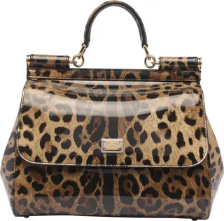 Medium Sicily Handbag With Leo Print