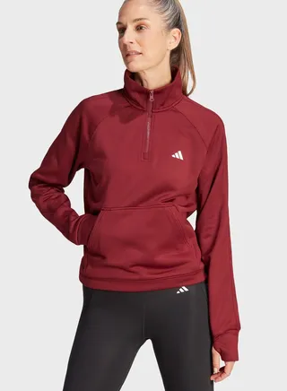 Aeroready Game & Go Quarter-Zip Fleece Top