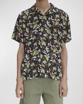 Men's Lloyd Hawaiian-Print Camp Shirt