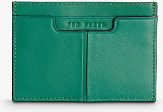 Green Samise Logo-embossed Leather Cardholder