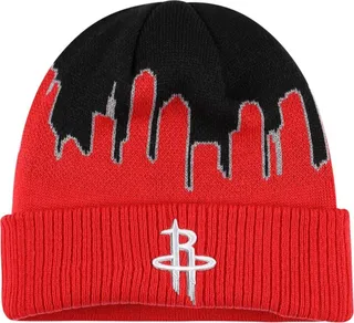 Men's New Era Red and Black Houston Rockets 2022 Tip-Off Cuffed Knit Hat