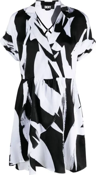 Graphic-Print Midi Dress