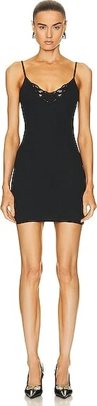 Balenciaga Strap Mini Dress in Black
