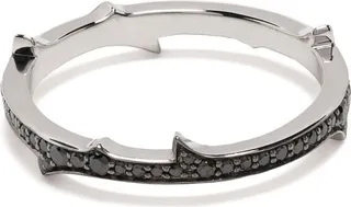 18K White Gold Thorn Stem Diamond Ring