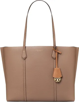 Leather Logo-Print Tote Bag