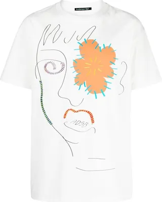 graphic-print cotton short-sleeve T-shirt