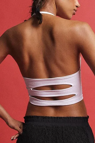 Happiness Runs Strappy Back Halter Crop by FP Movement at Free People