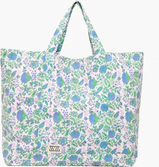 Violet and Stem Green Padra Oversized Tote
