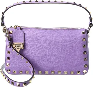 Valentino Rockstud Small Grainy Leather Crossbody