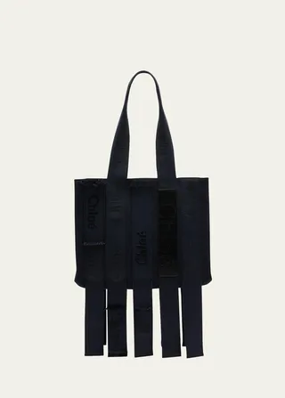 Woody Logo Embroidered Webbing Tote Bag