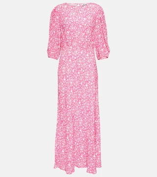 Flavia printed crepe maxi dress