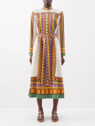 Sundowner Printed-cotton Midi Dress
