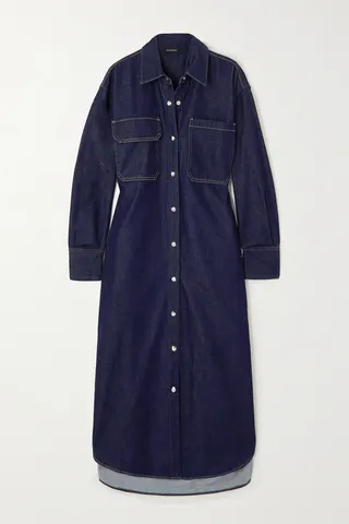 GOLDSIGN - The Scully Denim Shirt Dress - Blue