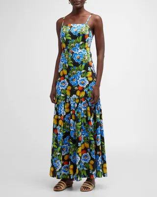 Cordiela Formfitting Cotton Poplin Maxi Dress