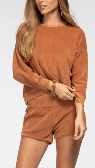 Microterry Lounge Set in Rust