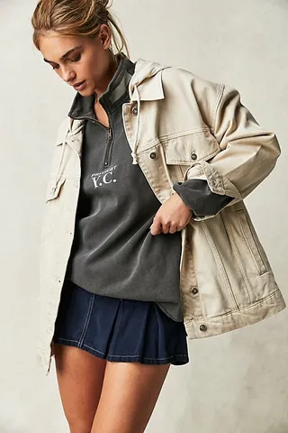 Flawless Hooded Denim Jacket by We The Free at Free People