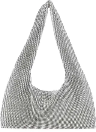 Kara Armpit Embellished Mesh Tote Bag