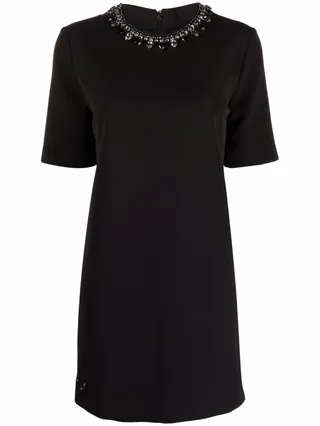 Crystal-Embellished Cady Dress