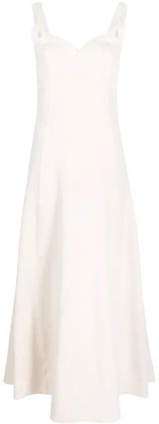 Sweetheart-Neck Midi Dress
