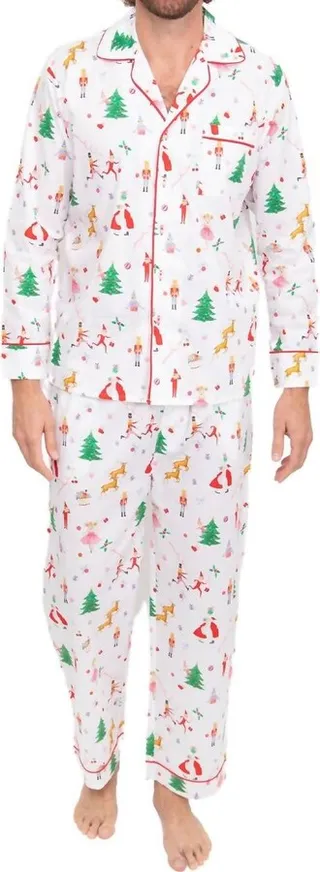 Men'S Kathy Hilton Christmas Magic Long Set in White