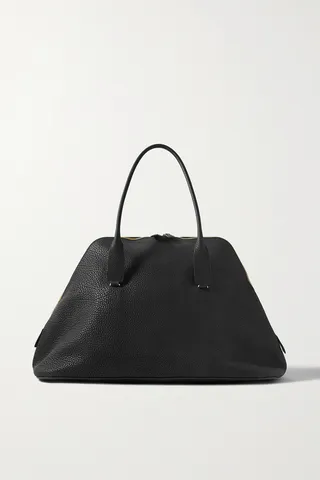 The Row - Devon Large Textured-leather Tote - Black