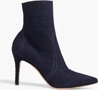 Fiona bouclé-knit ankle boots