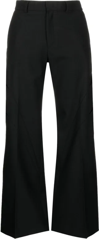 Cut-Out Straight-Leg Trousers
