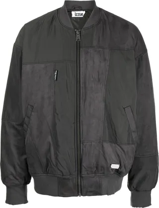 Patchwork-Design Bomber-Jacket