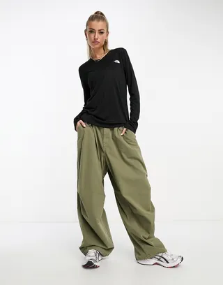 The North Face long sleeve top in black