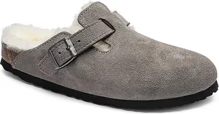 Boston Shearling-Lined Suede Clogs