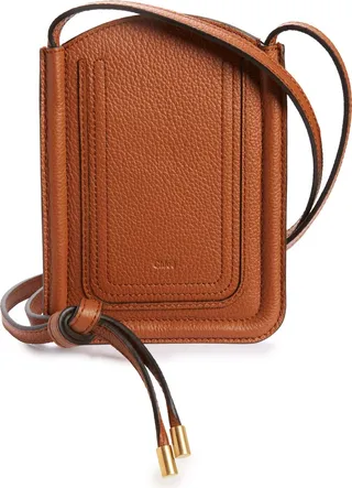 Marcie Leather Phone Pouch on Strap