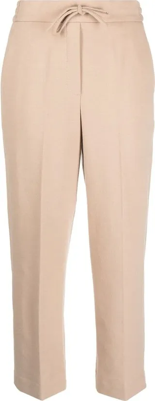 Drawstring-Waistband Straight Track Pants