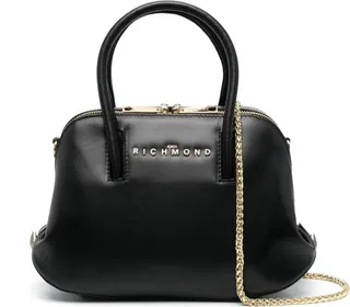 Logo-Lettering Leather Tote Bag