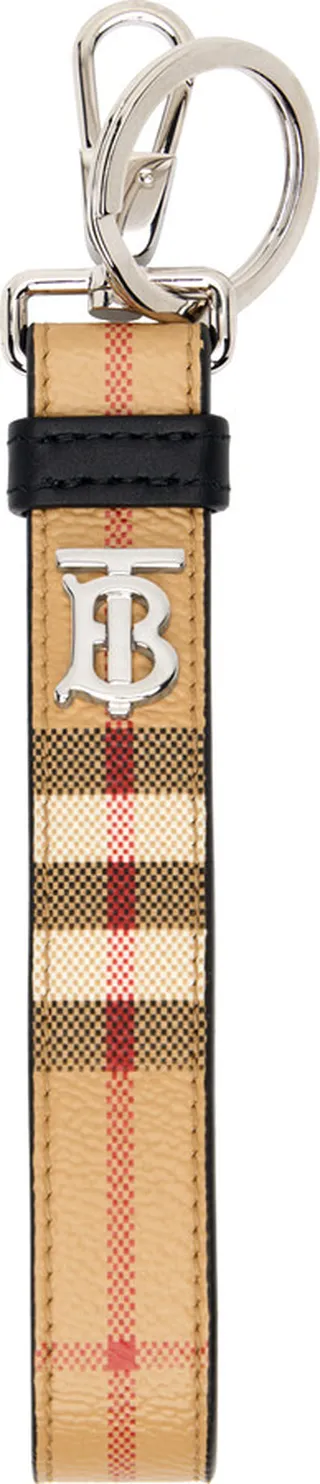 Burberry Beige Check Keychain